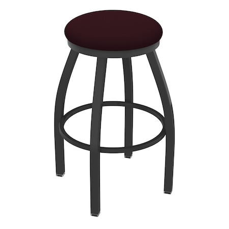Holland Bar Stool Co 36" Swivel X-Tall Bar Stool, Pewter Finish, Canter Bordeaux Seat X802